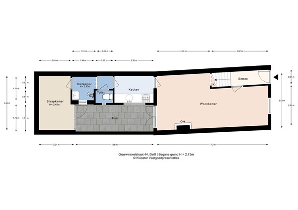 Plattegrond - Graswinckelstraat 44, 2613 PX Delft - Begane grond.jpg